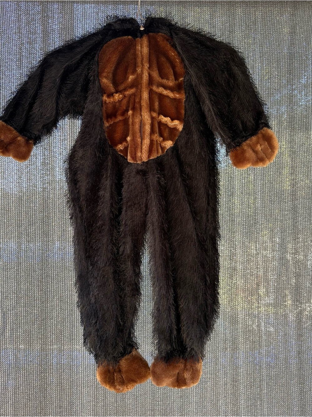 Kids Black and Brown Gorilla Jumpsuit Costume - Plush Animal Outfit
